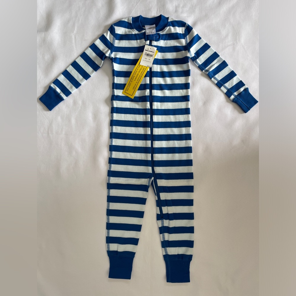 Hanna Andersson Baby Toddler 2T/ 85 cm Pajamas PJs Zip Sleeper Organic Stripes